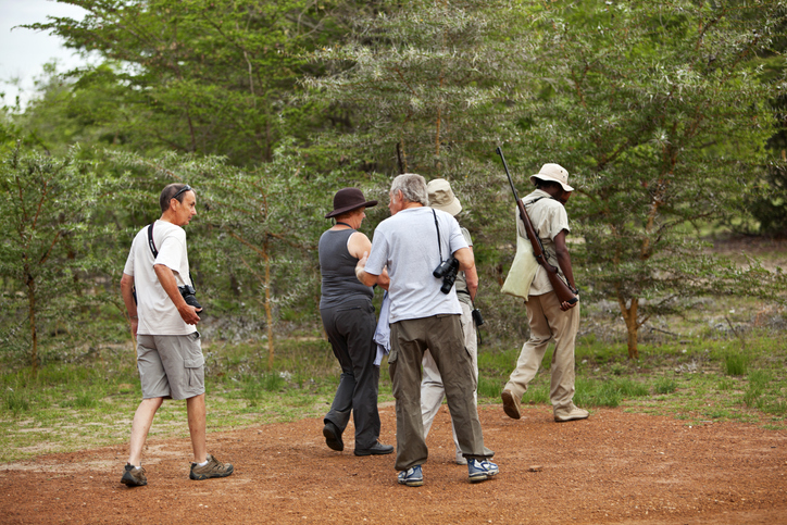 People on a walking safari