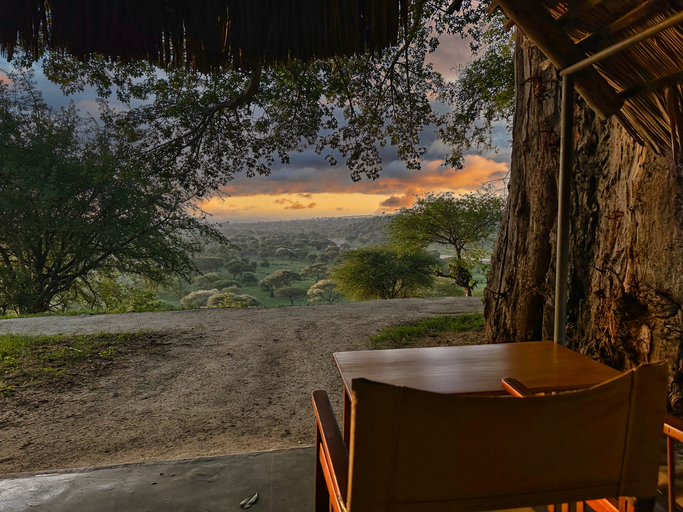 The view from the veranda of a safari camp in Tarangire