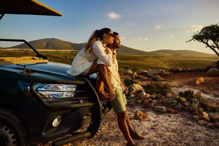A couple on safari