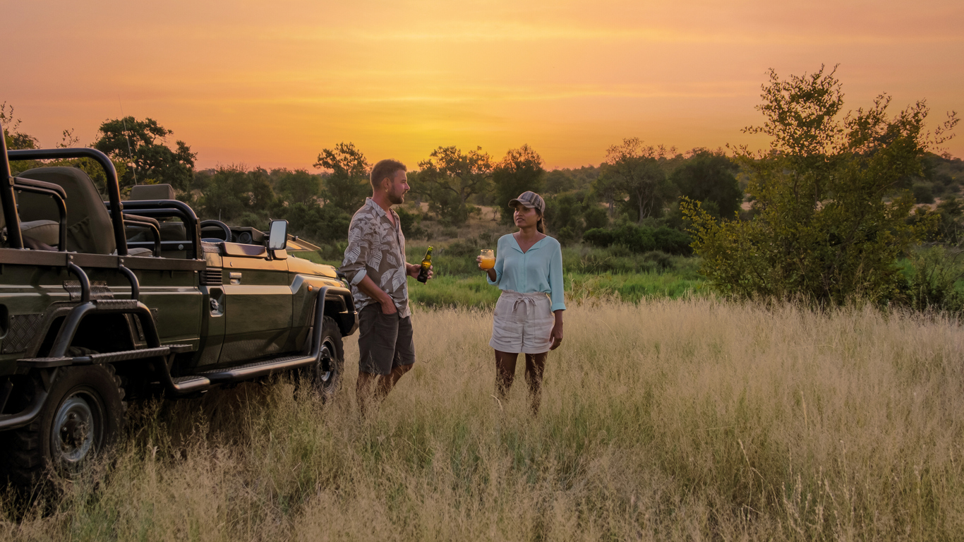 A couple on safari