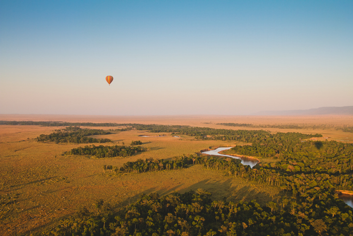 Aerial view of Masai Mara